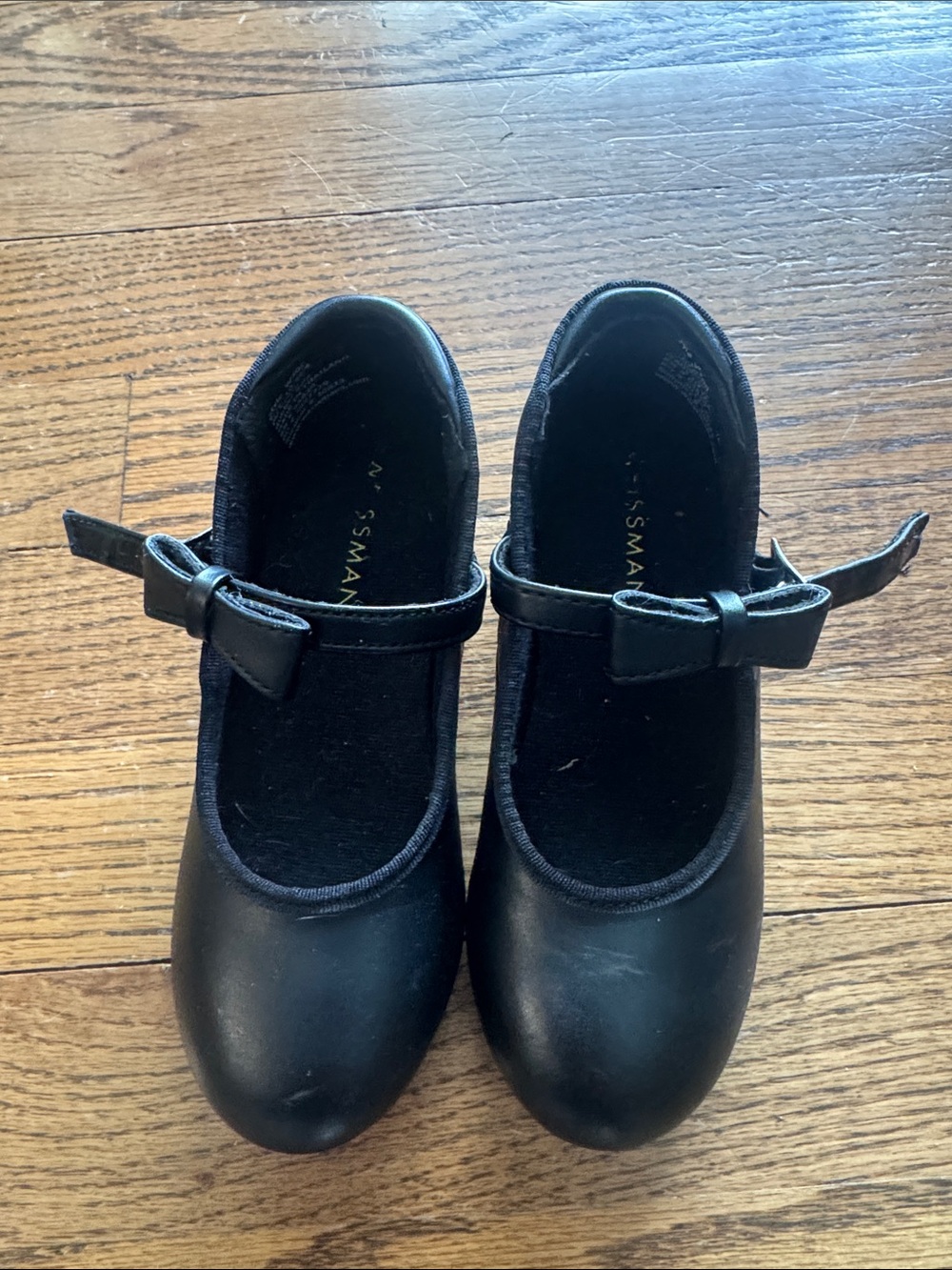 Black Bow Strap Mary Jane tap shoes  for Kids